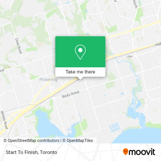 Start To Finish map