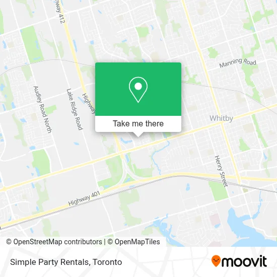 Simple Party Rentals map
