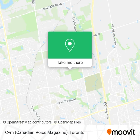Cvm (Canadian Voice Magazine) map