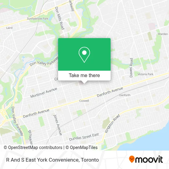 R And S East York Convenience map