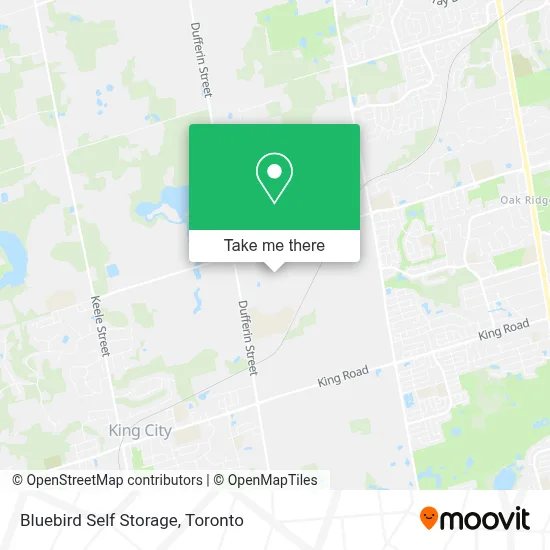 Bluebird Self Storage map