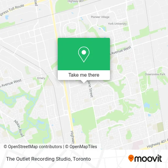The Outlet Recording Studio map