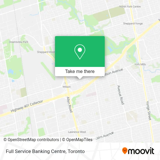 Full Service Banking Centre map