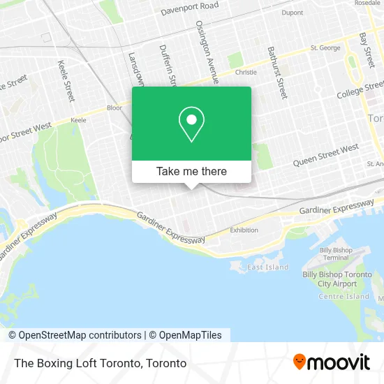 The Boxing Loft Toronto map