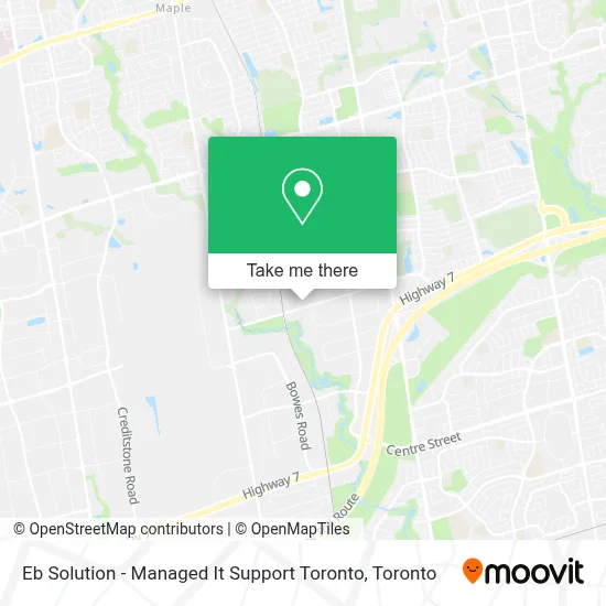 Eb Solution - Managed It Support Toronto map
