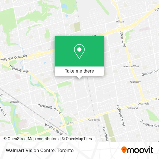 Walmart Vision Centre map