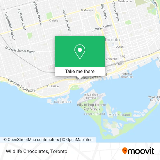 Wildlife Chocolates map