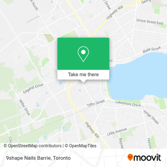 9shape Nails Barrie map