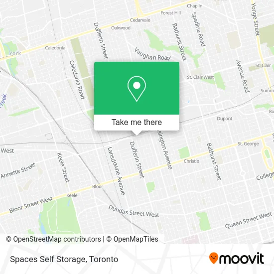 Spaces Self Storage map