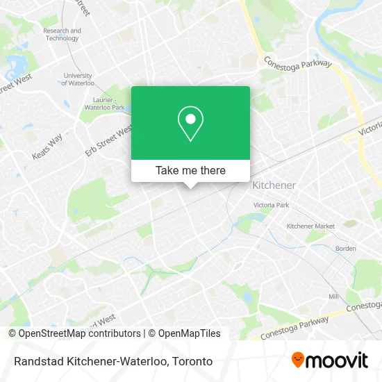 Randstad Kitchener-Waterloo map