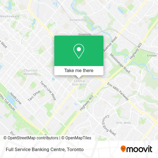Full Service Banking Centre map