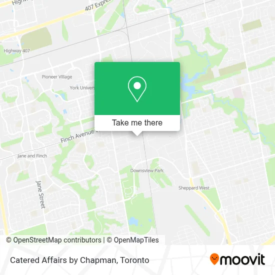 Catered Affairs by Chapman map