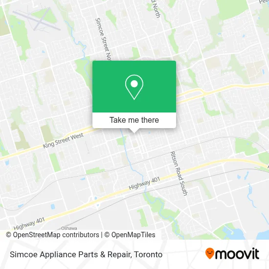 Simcoe Appliance Parts & Repair map