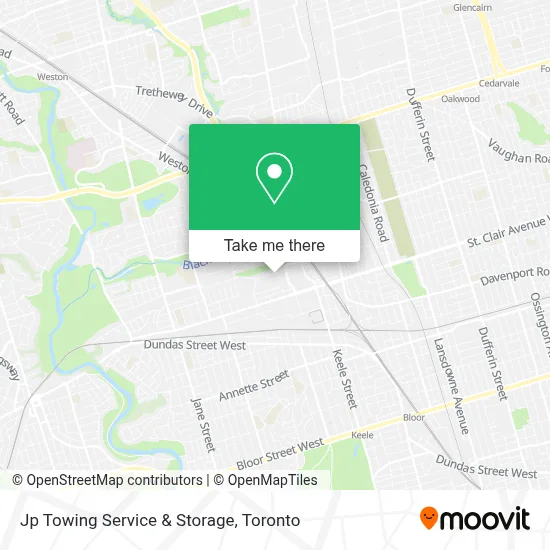 Jp Towing Service & Storage map