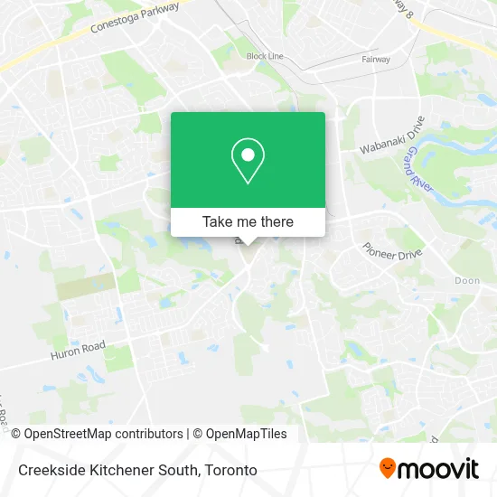 Creekside Kitchener South map