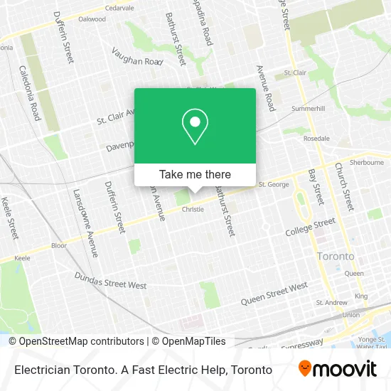 Electrician Toronto. A Fast Electric Help map