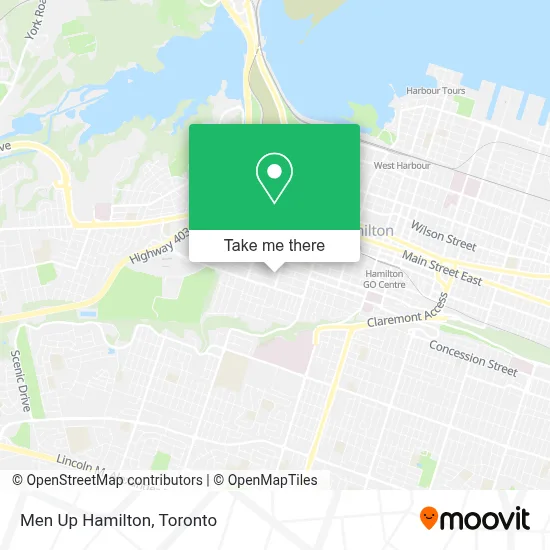 Men Up Hamilton map
