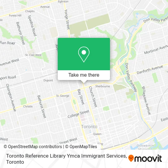 Toronto Reference Library Ymca Immigrant Services map