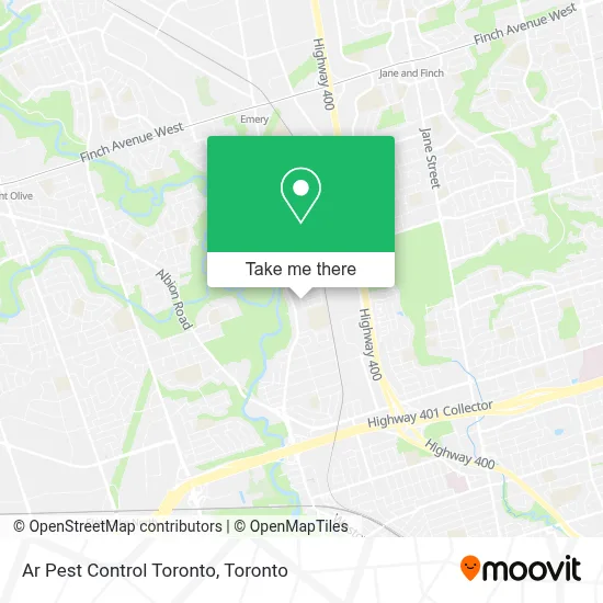 Ar Pest Control Toronto map