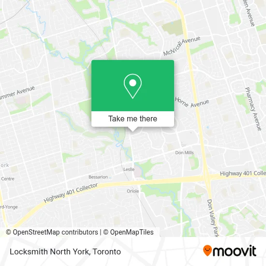 Locksmith North York map