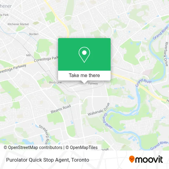 Purolator Quick Stop Agent map