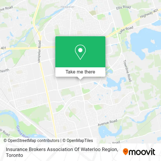 Insurance Brokers Association Of Waterloo Region map