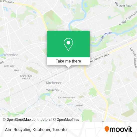 Aim Recycling Kitchener map