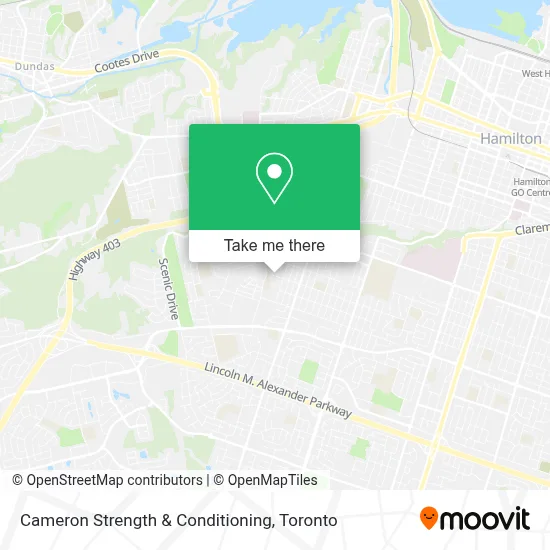 Cameron Strength & Conditioning map