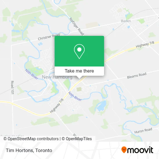 Tim Hortons map