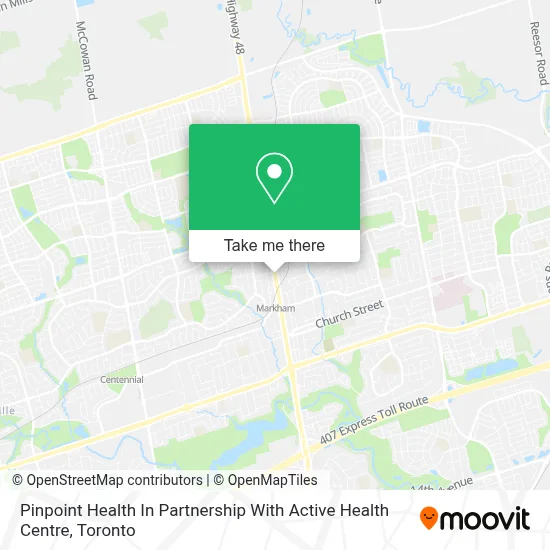 Pinpoint Health In Partnership With Active Health Centre map