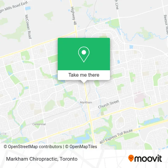 Markham Chiropractic map