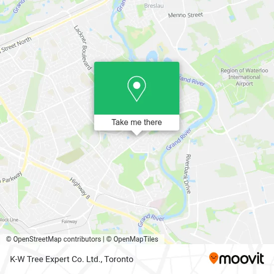 K-W Tree Expert Co. Ltd. map