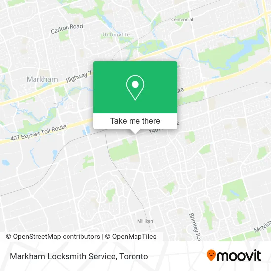 Markham Locksmith Service map