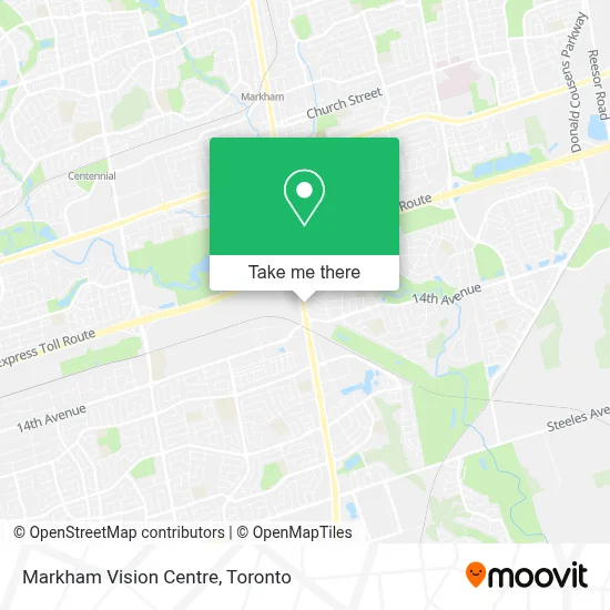 Markham Vision Centre map