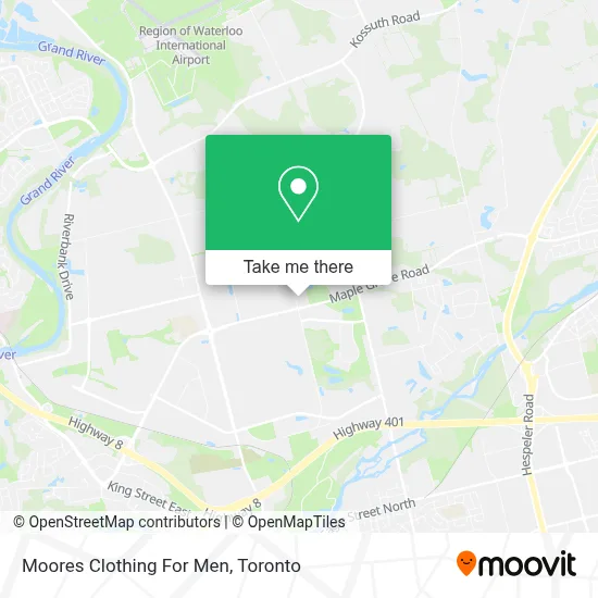 Moores Clothing For Men map