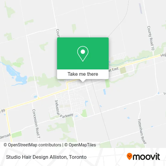 Studio Hair Design Alliston map