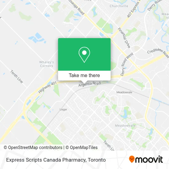 Express Scripts Canada Pharmacy map