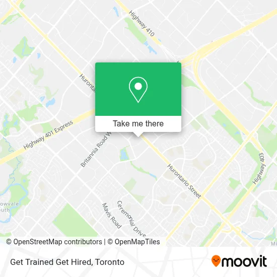Get Trained Get Hired map