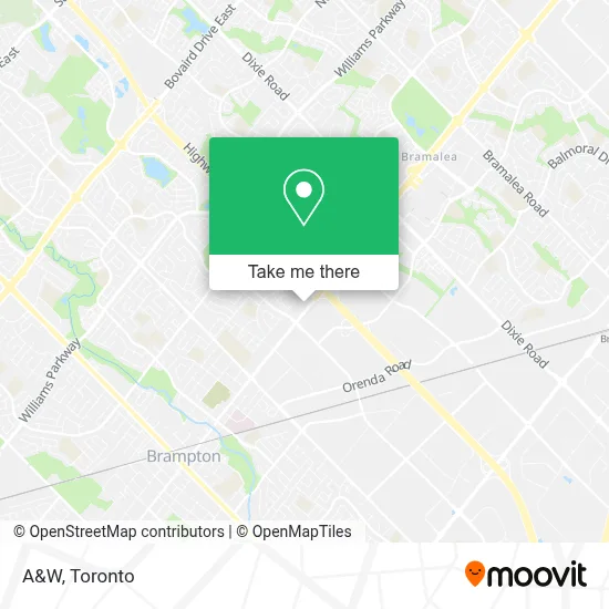 A&W map