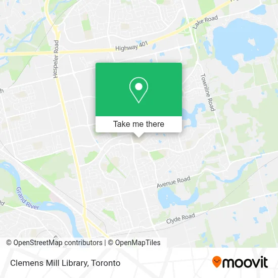 Clemens Mill Library map