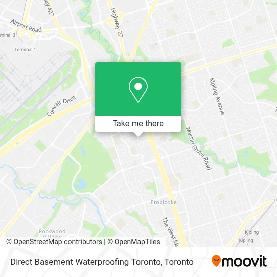 Direct Basement Waterproofing Toronto map