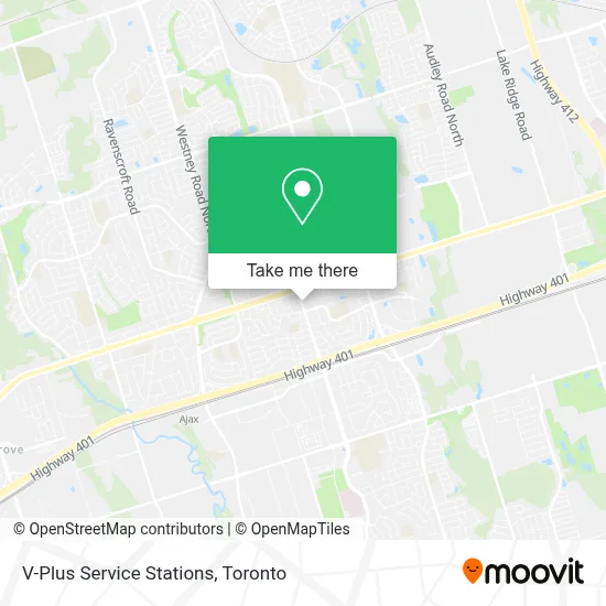 V-Plus Service Stations map
