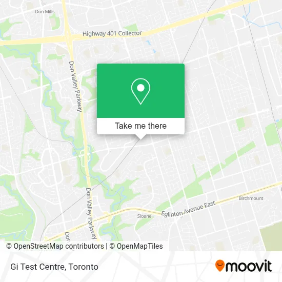 Gi Test Centre map