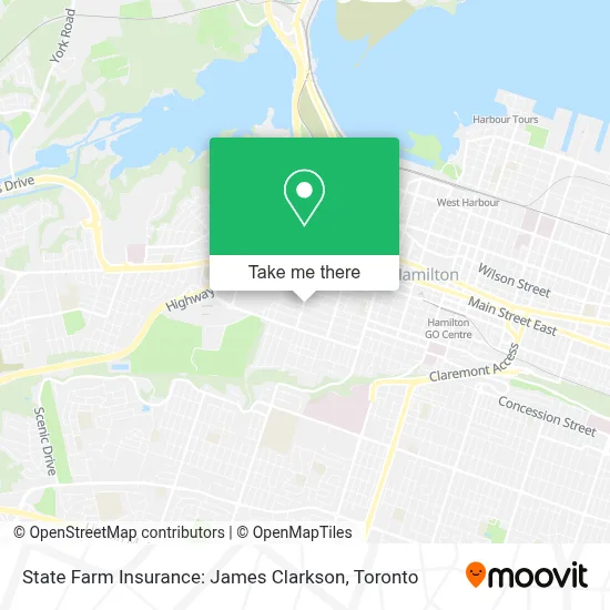 State Farm Insurance: James Clarkson map