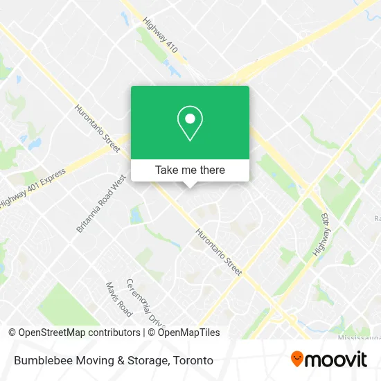 Bumblebee Moving & Storage map