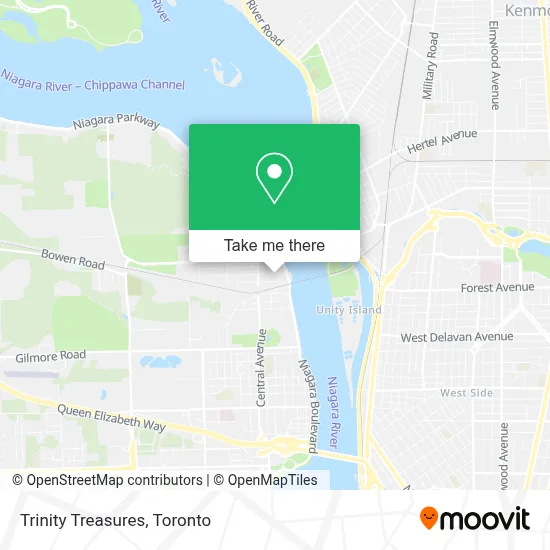 Trinity Treasures map