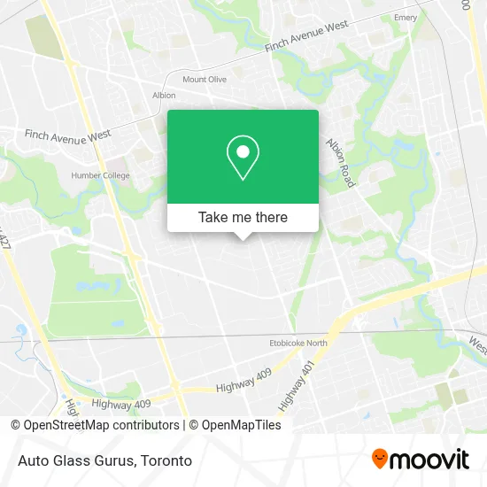 Auto Glass Gurus map