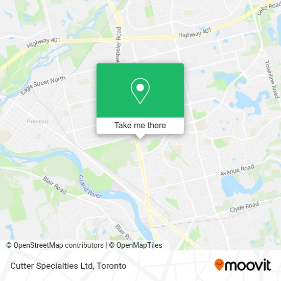 Cutter Specialties Ltd map