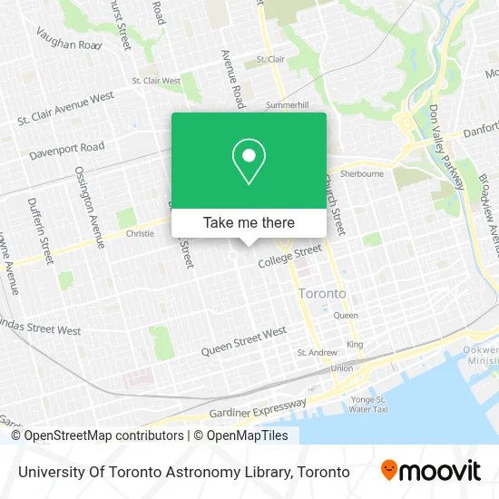 University Of Toronto Astronomy Library map