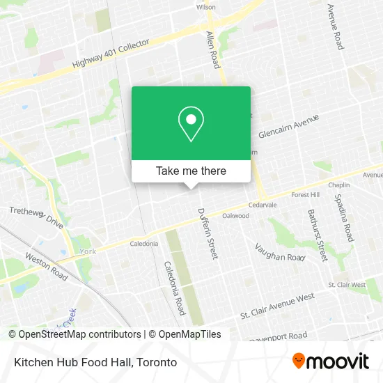 Kitchen Hub Food Hall map